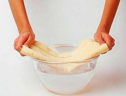 Moomed fabric in warm water