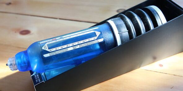 Hydropump that enlarges the penis thanks to the water vacuum.